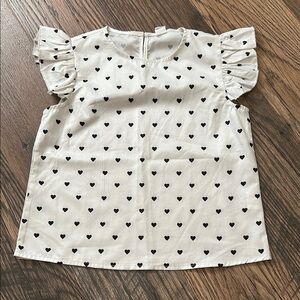 2/$15 - Kids' White Heart Print Top